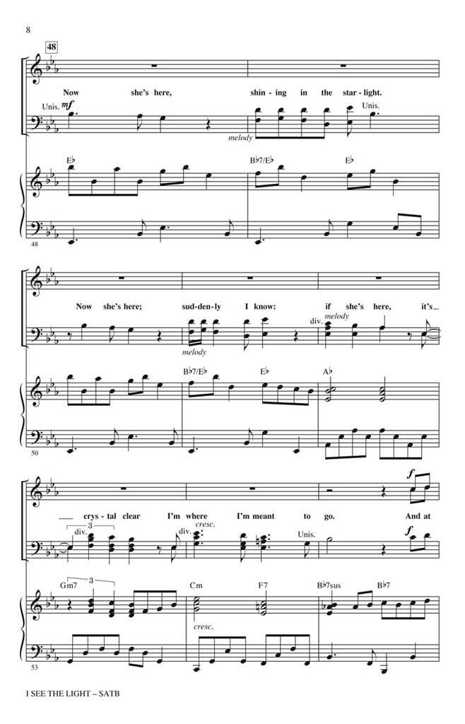 Alan Menken: I See the Light: (Arr. Mac Huff): Mixed Choir And Accomp.