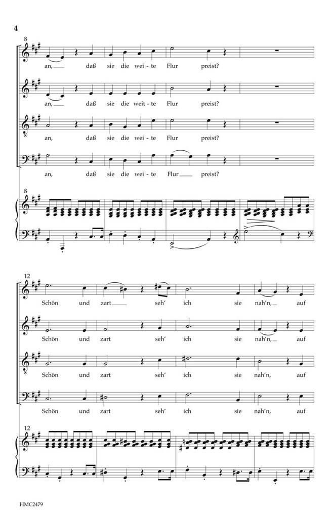 Franz Schubert: An Sylvia: (Arr. Ragnar Bohlin): Mixed Choir And Accomp.