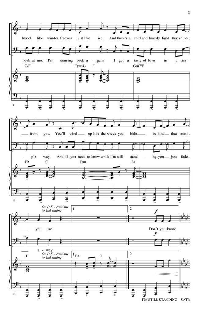 Bernie Taupin: I'm Still Standing: (Arr. Pete Schmutte): Mixed Choir And Accomp.
