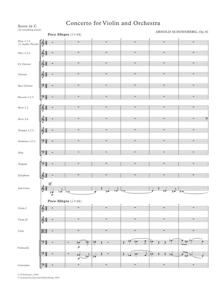 Arnold Schönberg: Concerto for Violin and Orchestra, Op. 36: Orchestra And Solo