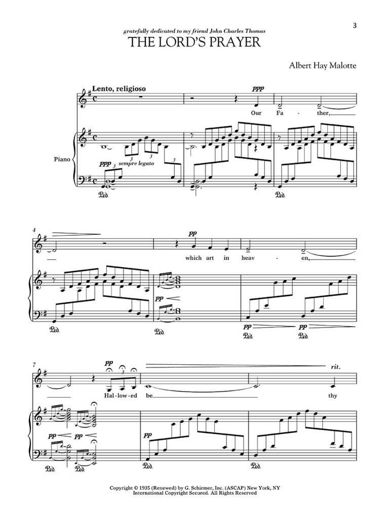 Albert Hay Malotte: Sing the Lord's Prayer with Orchestra: Vocal Solo
