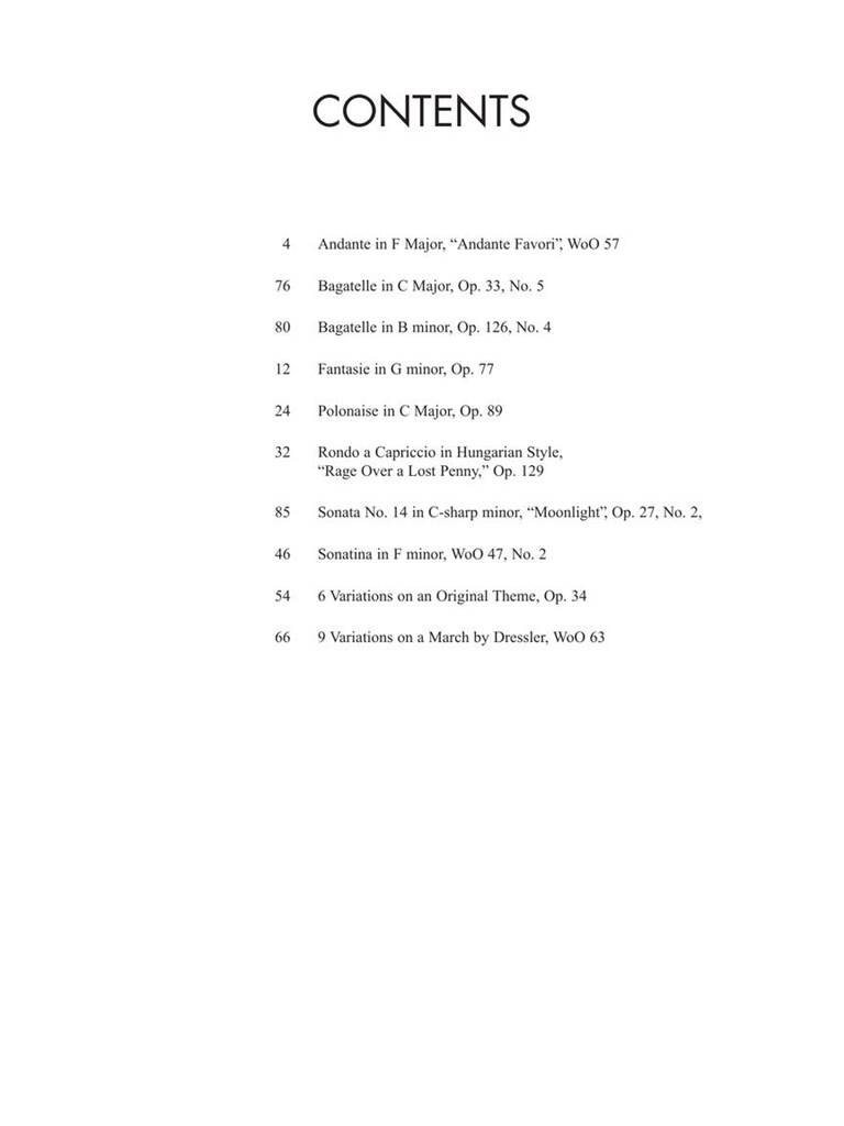 Ludwig van Beethoven: Beethoven: Selected Piano Pieces: Piano Solo