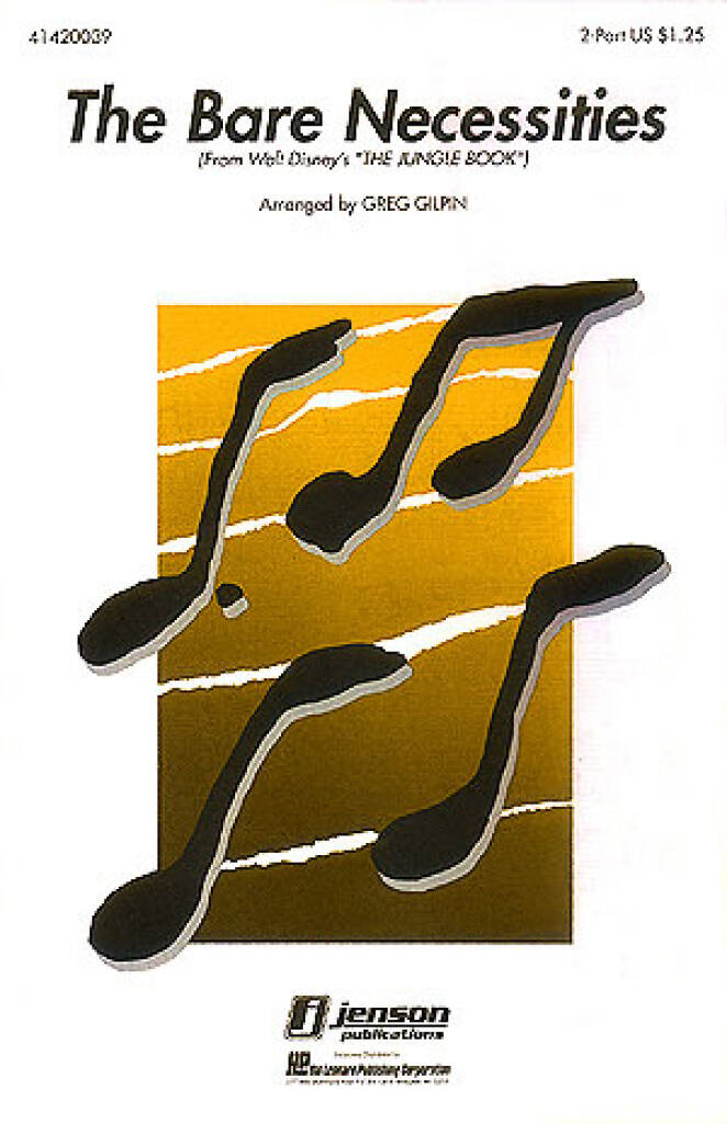 Terry Gilkyson: The Bare Necessities: (Arr. Greg Gilpin): Upper Voices And Piano/Organ