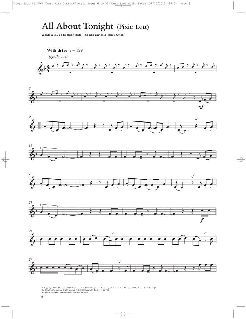 Guest Spot: All New Chart Hits: Clarinet Solo