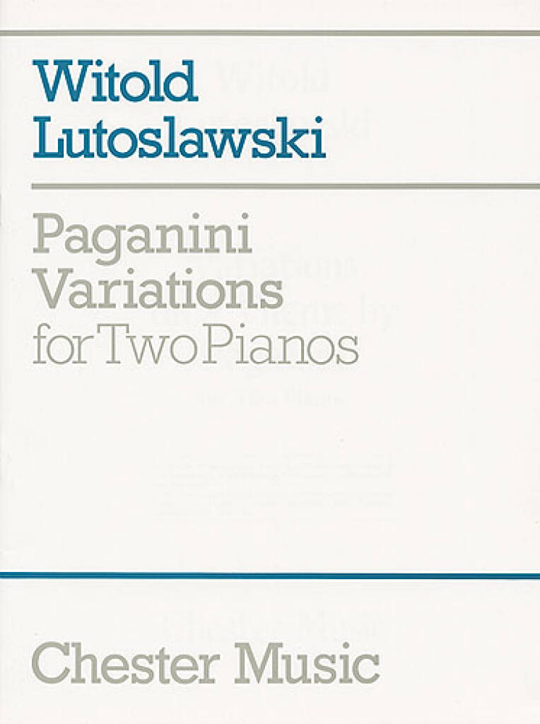 Witold Lutoslawski: Paganini Variations For Two Pianos: Piano Duet