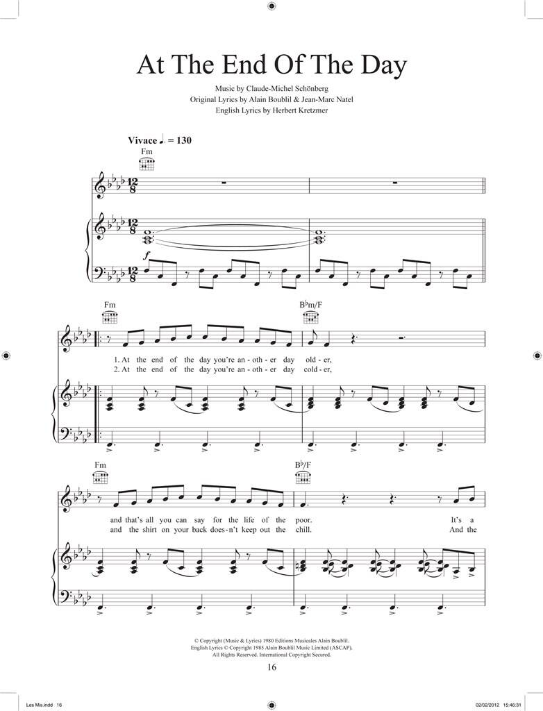 Claude-Michel Schönberg: Les Misérables: Piano, Vocal And Guitar