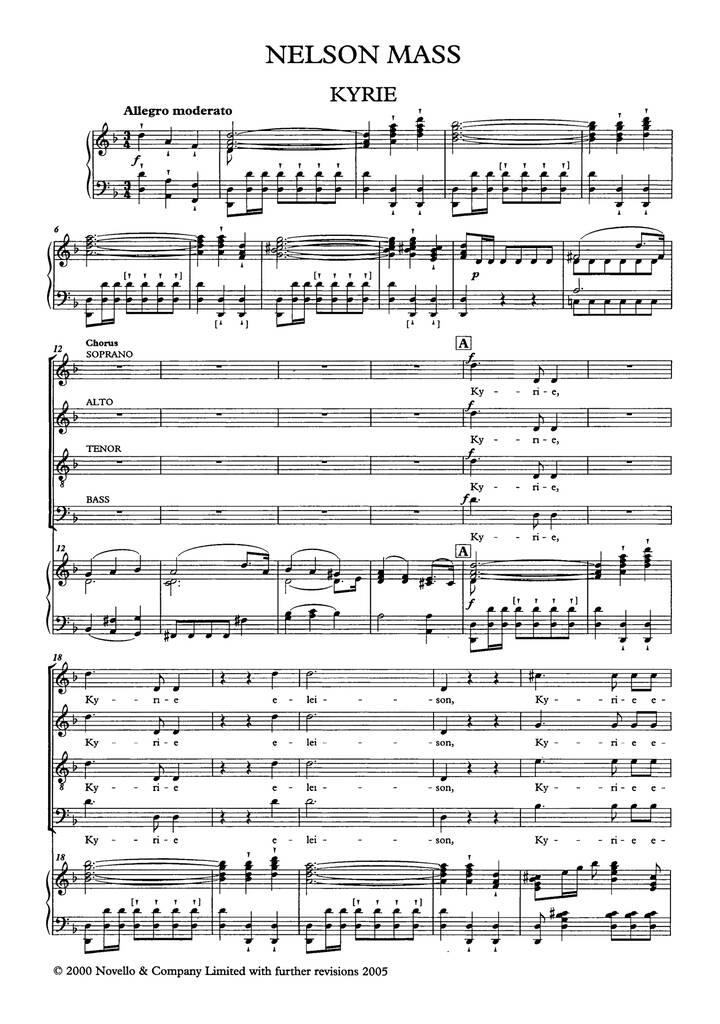 Franz Joseph Haydn: Nelson Mass - Missa In Angustiis: Mixed Choir And Accomp.