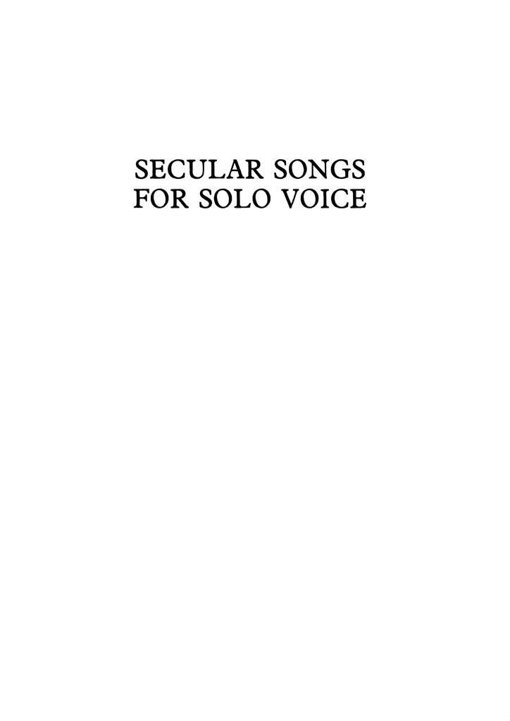 Henry Purcell: Purcell Society Volume 25 - Secular Songs: Vocal Solo