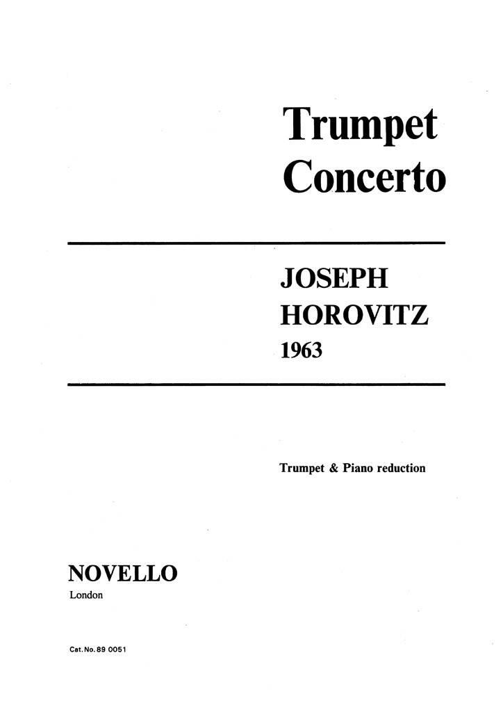 Joseph Horovitz: Trumpet Concerto (Trumpet and Piano): Trumpet And Accomp.