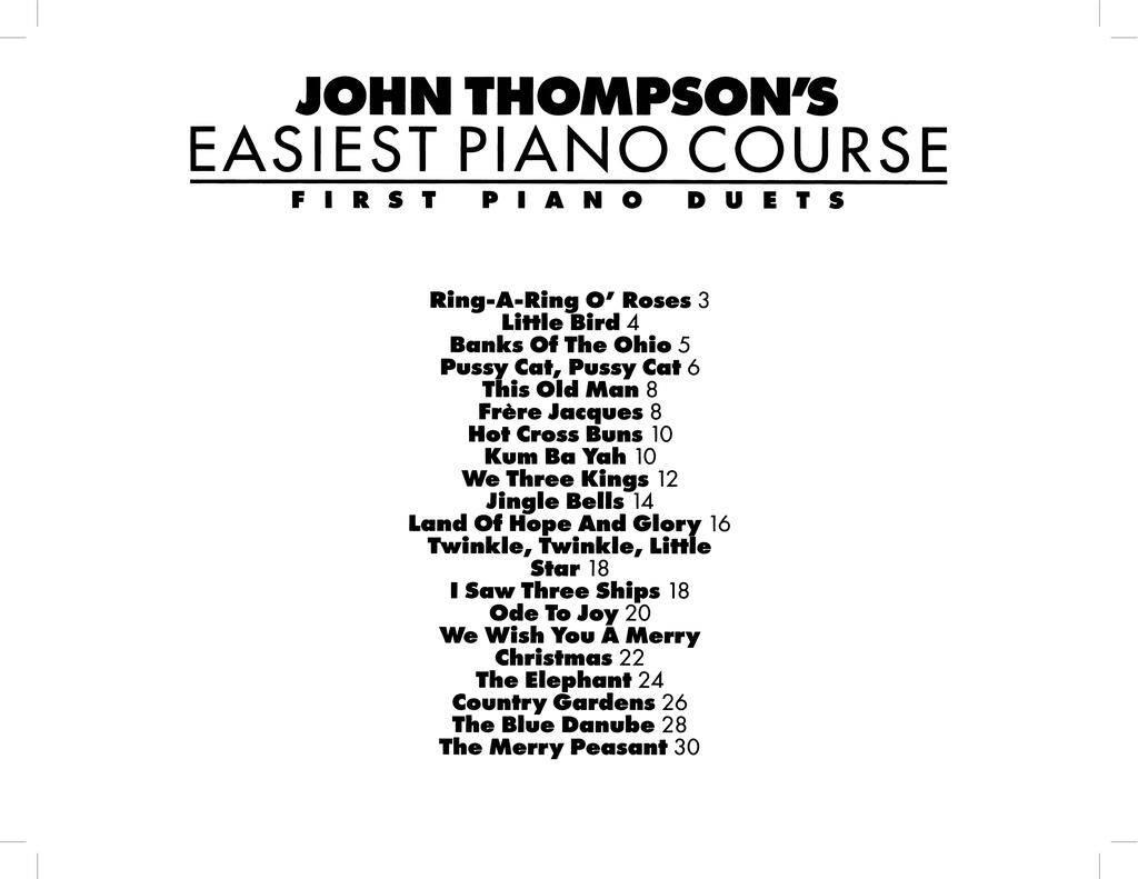 John Thompson's Piano Course: First Piano Duets