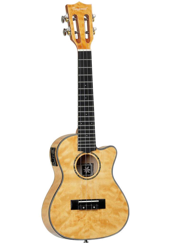 Tiare Deluxe Quilted Maple Concert Ukulele Honey