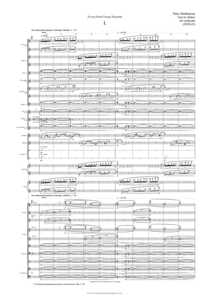 Hans Abrahamsen: Vers Le Silence: Orchestra