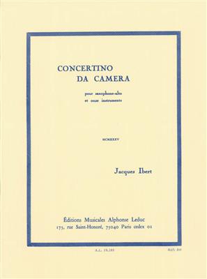 Jacques Ibert: Concertino Da Camera: Alto Saxophone And Accomp.