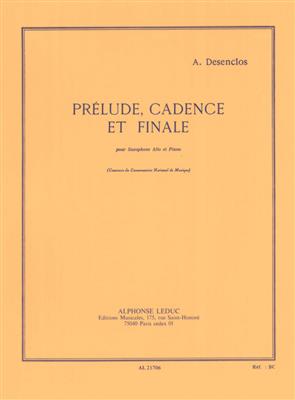 Alfred Desenclos: Prelude Cadence Et Finale: Alto Saxophone And Accomp.