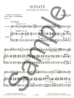 Georg Philipp Telemann: Sonate pour Saxophone Alto Mib et Piano: Saxophone