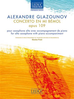 Alexander Glazunov: Concerto en mi bémol, opus 109: Alto Saxophone And Accomp.