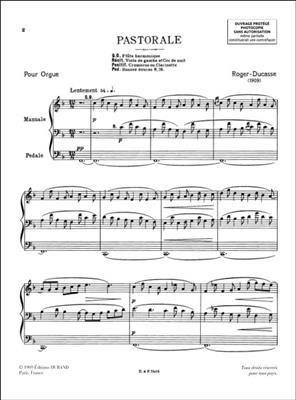 Jean-Jules Roger-Ducasse: Pastorale: Organ