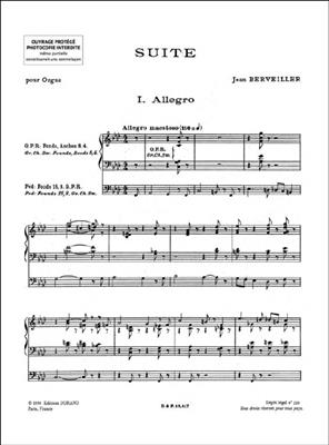 Jean Berveiller: Suite Orgue: Organ