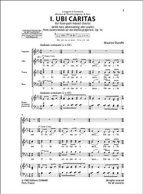 Maurice Duruflé: Ubi Caritas (N. 1, Op. 10): Mixed Choir A Cappella