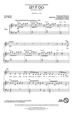 Let It Go: (Arr. Mac Huff): Mixed Choir And Accomp.