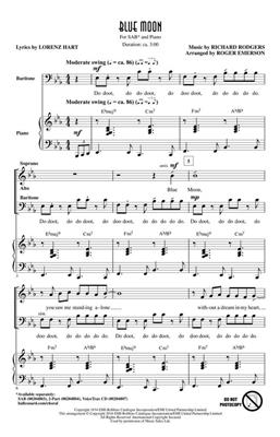 Blue Moon: (Arr. Roger Emerson): Mixed Choir And Accomp.