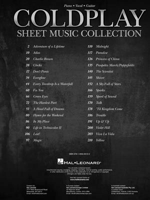Coldplay Sheet Music Collection: Piano, Vocal And Guitar