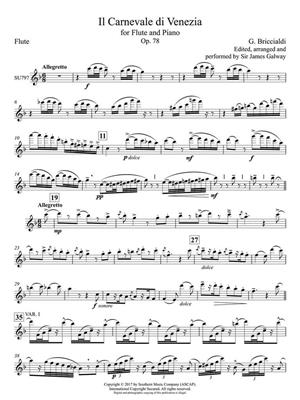 The Carnival of Venice: (Arr. James Galway): Flute And Accomp.