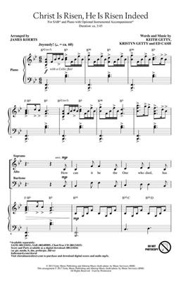 Keith Getty: Christ Is Risen, He Is Risen Indeed: (Arr. James Koerts): Mixed Choir And Accomp.