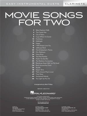 Movie Songs for Two Clarinets: (Arr. Mark Phillips): Clarinet Duet
