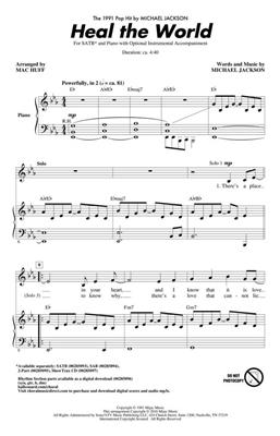 Michael Jackson: Heal the World: (Arr. Mac Huff): Mixed Choir And Accomp.