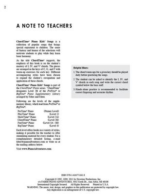 ChordTime Piano Kids' Songs Level 2B