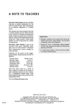 ShowTime Piano Popular Level 2A