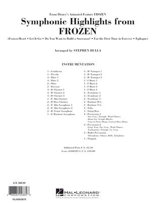 Symphonic Highlights from Frozen: (Arr. Stephen Bulla): Concert Band