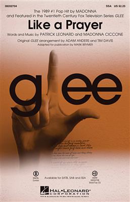 Glee Cast: Like A Prayer (featured On Glee): (Arr. Adam Anders): Upper Voices And Piano/Organ