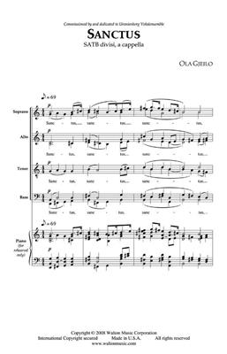 Ola Gjeilo: Sanctus: Mixed Choir And Accomp.