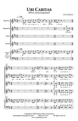 Ola Gjeilo: Ubi Caritas: Upper Voices A Cappella