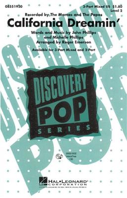 The Mamas and The Papas: California Dreamin': (Arr. Roger Emerson): Upper Voices And Accomp.