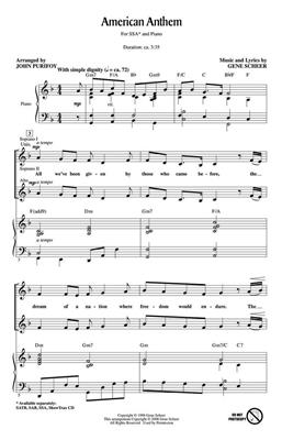 Gene Scheer: American Anthem: (Arr. John Purifoy): Upper Voices And Accomp.