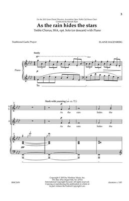 Elaine Hagenberg: As The Rain Hides The Stars: (Arr. Elaine Hagenberg): Upper Voices And Piano/Organ