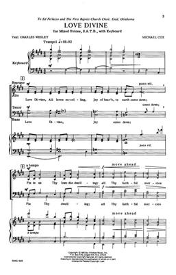 Michael Cox: Love Divine: (Arr. Michael Cox): Mixed Choir And Piano/Organ