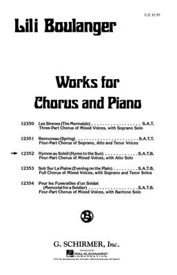 Lili Boulanger: Hymne Au Soleil (Hymn to the Sun): Mixed Choir And Piano/Organ