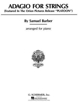 Samuel Barber: Adagio For Strings: Piano Solo