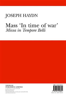 Franz Joseph Haydn: Mass In Time Of War (Vocal Score Ed. Pilkington): Mixed Choir And Piano/Organ