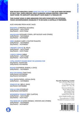 Bob Dylan: Make you feel my love: (Arr. Jeremy Birchall): Mixed Choir And Piano/Organ