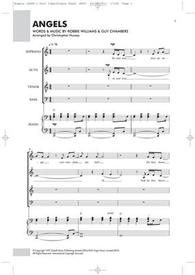 Robbie Williams: Angels: (Arr. Christopher Hussey): Mixed Choir And Piano/Organ