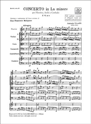 Antonio Vivaldi: Concerto Per Ottavino ('Flautino'), Archi e BC:: Orchestra