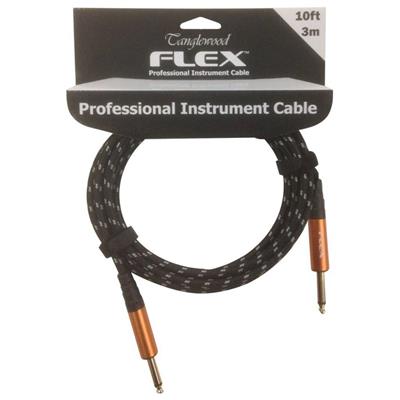 6 Metre Braided White & Black Guitar Cable