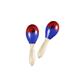 5' Red & Blue Mini Wooden Maracas