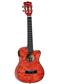 Tiare Deluxe Quilted Maple Tenor Ukulele Red